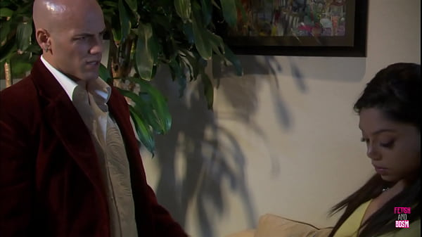 The bald guy was screwing this small titted brunette babe in vintage fashion